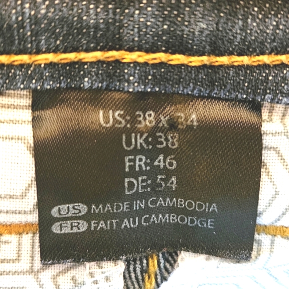 5.11 Tactical Jeans Mens Size 38x34 Dark Blue Denim Whiskers "Always Be Ready" - Picture 14 of 16